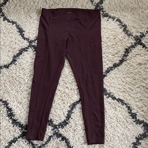Thick Burgundy Leggings